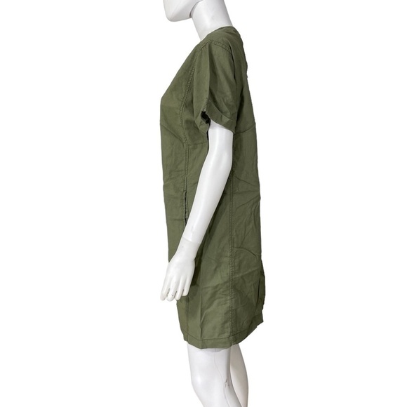 Joe Fresh Linen Khaki Green Dress - Picture 3 of 10